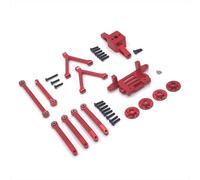 MGHGFYTAS RC Car Accessories Compatible With SG-2801 1/28 4WD RC Car Modification Replacement Parts Metal Adapter Tie Rod Motor Base Servo Base Set(Red)