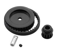 MGHGFYTAS RC Car Accessories Compatible With Traxxas For TRX4 For TRX6 1/10 RC Crawler Car Truck Parts Accessories Belt Drive Transmission Gears System 12T 30T(Black)