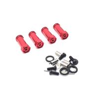 MGHGFYTAS RC Car Accessories Compatible With Wltoys 12423 12428 For Feiyue FY01 FY02 FY03 1/12 RC Car Parts Accessories 4pcs 30mm Extended Wheel Hex Hub Adapter(Red)