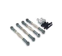 MGHGFYTAS RC Car Accessories Compatible With WPL C14 C24 B14 B24 For MN D90 D91 D96 99S For HengLong For FeiYu RC Car Parts Accessories 4PCS Metal Adjustable Tie Rod(Grey)