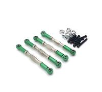 MGHGFYTAS RC Car Accessories Compatible With WPL C14 C24 B14 B24 For MN D90 D91 D96 99S For HengLong For FeiYu RC Car Parts Accessories 4PCS Metal Adjustable Tie Rod(Green)