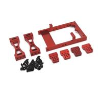 MGHGFYTAS RC Car Accessories Compatible With WPL C14 C24 B14 B24 For MN D90 For MN99S RC Car Upgrade Parts Servo Mount Bracket Beam Crossbeam Shock Tower Set(Red)