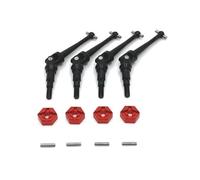 MGHGFYTAS Rc Car DriveShafts Compatible With MJX 14209 14210 16207 16208 16209 16210 H16 Rc Crawler Car Truck Accessories Parts Transmission Shaft Combiner(Red)