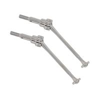 MGHGFYTAS Rc Car DriveShafts Compatible With WLtoys 12423 12427 12428 1/12 RC Car Crawler Car Truck Upgrade Parts 2Pcs Metal Front Drive Shaft CVD(Silver)