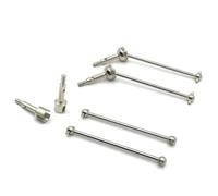 MGHGFYTAS Rc Car DriveShafts Compatible With WLtoys 144001 144002 124016 124017 124018 124019 RC Car Parts Accessories 4Pcs Metal Front Rear CVD Drive Shaft