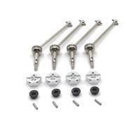 MGHGFYTAS Rc Car DriveShafts Compatible With Wltoys 144001 144002 144010 124016 124017 124018 124019 RC Car Parts Accessories Metal Front Rear Propshaft(Silver)