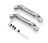 MGHGFYTAS Rc Car DriveShafts Compatible With WPL C14 C24 C34 For MN D90 D91 D96 D99 D99S MN90 For MN98 For MN99S RC Car Parts Accessorie 2pcs Metal Driveshaft(Silver)