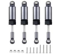 MGHGFYTAS RC Car Parts Compatible With WPL C-14 C-24 1/16 RC Car For Pickup Crawler Half Truck Upgrade Parts Accessories 4Pcs Metal Shock Absorber(Grey)