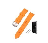 MGHN Silicone Watch Bands Men's Quick Release Watch Bands, Soft Rubber Sport Strap Replacement, Smart Watch Replacement Straps, Universal Replacement Watch Strap (Color : Orange)