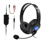 MGHOAQFRK Wired Headset with Noise-Cancelling Mic for PC, Laptop, Mac - Over-Ear Office Telephone Headset with Volume Control, Mic Mute, Computer Headsets For Zoom, Skype, MS Teams, Call Centers