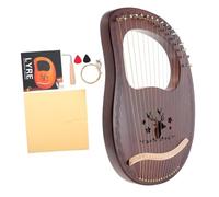 MGHRUE 1 Set 16 Tone Lyre Stringed Musical Instruments String Instruments Wooden Lyre Harp High-Class Harp Instrument Hurdy Gurdy Mahogany Wood Crafts Harp Wooden Harp
