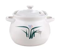 MGHRUE Clay Pot for Cooking, Japanese-Stone Pot with Lid, Ceramic Casserole Hot Pot Bibimbap And Soup, Clay Soup Pot, Heat-Resistant Earthen Pot for Kitchen Cookware,7L