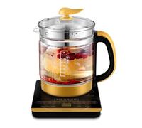 MGHRUEWH 1.8L Fully Automatic Multi-Function Health Pot Flower Tea Glass Pot Split Intelligent Tea Maker Office Kettle Electric Cooker Thickened Glass New Insulation Flower Teapot,Gold