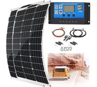 MGHRUEWH Flexible Solar Panel Kit (150W /300W), Charge Controller(40A), 18V Solar Panels for Home Outdoor Rv Car, Outdoor Travel Charger(775X500mm),2pcs