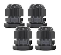 MGI SpeedWare 4-Pack M25 Strain Relief Nylon Cord Grip Cable Glands, Black Plastic Grommet