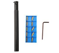 MGIVR 2016-1.5 Internal Grooving Lathe Tool Holder with 10pcs MGMN150 Carbide Inserts, Alloy Steel CNC Turning Tool for Semi-Finishing and Finishing