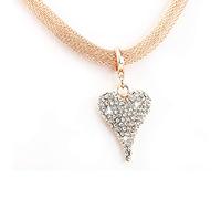 MGJ™ Rose Gold Snake Chain Choker with Austrian Crystal Heart Charm Pendant | Presented in White Christmas Cracker Packaging for a Festive Gifting Experience | Hypoallergenic Jewellery Gift for Women