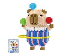 MGKEOUF Capybara Building Blocks for Adults, 3D Capybara Model Mini Blocks Set, Kids Construction Toy Birthday Gift,Cute Desk Decor and Micro Building Kit for Animal Lovers Office Capybara Gift