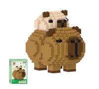 MGKEOUF Capybara Building Blocks for Adults Girls Boys,3D Stacking Height Capybara Model Blocks Set, Kids Construction Toy Birthday Gift,Cute Desk Decor and Micro Building Kit for Animal Lovers Office