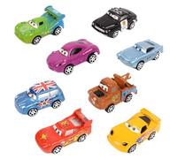 MGKEOUF Die-Cast Alloy Lightning Racing Toy Cars - 8PCS Mini Model Vehicle Set Age 4+, Perfect for Children's Playtime, Cake Decoration, or Birthday Party Gifts. For Boys and Girls