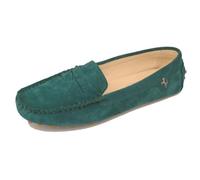 MGM-Joymod Ladies Women's Fashion Comfy Casual Slip-on Dark Green Suede Leather Walking Driving Loafers Flats Moccasins Hiking Shoes 5 M UK