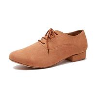 MGM-Joymod Men's 274 Classic Lace-up Tango Social Salsa Chacha Jazz Rumba Samba Ballroom Latin Modern Dance Shoes (Style2 Brown) 9 M UK