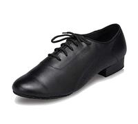 MGM-Joymod Men's Classic Lace-up Perforated Salsa Chacha Jazz Rumba Samba Ballroom Latin Modern Dance Shoes (Black) 12 M UK