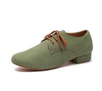 MGM-Joymod Men's Classic Lace-up Tango Social Salsa Chacha Jazz Rumba Samba Ballroom Latin Modern Dance Shoes (Style1 Green) 8.5 M UK