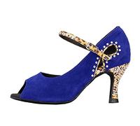 MGM-Joymod Women's Single Strap Suede Ballroom Latin Modern Dance Shoes 2 M UK