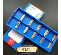 MGMN150-G NC3020 Indexable Grooving Inserts, Carbide Turning for CNC Lathes, Metal Parting Off Tool Tips, 10pcs