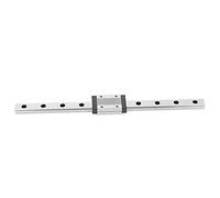 MGN12H Black Miniature Linear Rail Guide 12mm Width Slide Block, Linear Motion Rail System with 4 - Point Contact Design, Precision Linear Slide Rail for Small Automation (250mm)