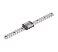 MGN15 Miniature Linear Guide Rail, Linear Motion Slide Rail with Low Friction Bearing Steel, Precision Linear Slide Block for CNC 3D Printer Robotic Arm Automation (250mm)