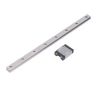 MGN15C Linear Rail Guide, Bearing Steel Linear Sliding Rail for 3D Printers CNC Machine, Miniature Linear Motion Rail with Rubber Stoppers, Compatible with Ender 3 Co (300mm)