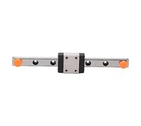 MGN7C - 100-1R Linear Guide Rail, Steel Linear Motion Guideway with Carriage Block, Mini Linear Slider for CNC Machines and Precision Equipment, Bearing Steel Rail with Self -