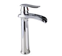 MGNSJGYXN Basin Taps Mixers Hotel All-Copper Black Bronze Waterfall Hot and Cold Water Faucet Above and Below The Stage Art Basin Pure Copper Retro Basin Black, Silver High Style
