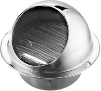 MGNSJGYXN Stainless Steel Chimney Cap 7-Inch Vent Pipe Cover Bird Guard with Mesh Spinner Indoor Ventilation Wall Topper Rain Protection for Pipe Fit 1 Piece (180mm)