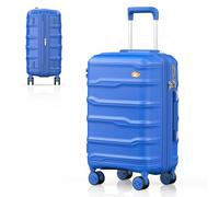 MGOB 20'' Cabin Suitcase, Polypropylene Carry on Suitcase, Lightweight Hand Luggage Suitcase, Hard Shell Carry on Luggage with Secure TSA Lock, 4 Dual Spinner Wheels
