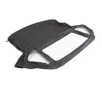 MGOC Spares MG MGB De Luxe Black Vinyl Hood Original Spec UK Made Pre-Installed Header Rail for Grey Folding Frame 8G9288 - AKE5372