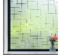 Mgood Window Film Privacy Film for Glass Windows Cross Star Pattern Anti UV Opaque Static Cling Glass Frosting Film Decorative Reusable Window Cling for Home Office 60 x 200cm