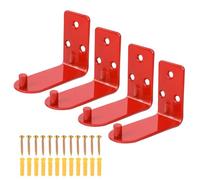 Mgoodoo 4PCS Fire Extinguisher Holder,Wall Mounted Fire Extinguisher Holder with Screws,Universal Fire Extinguisher Holder for Fire Extinguishers Up to 6 kg,Suitable for Schools, Offices(Red)
