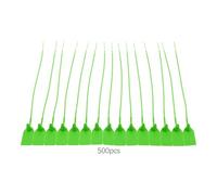 Mgoodoo 500PCS Security Tags,Plastic Security Seals,250mm Secure Anti-Tamper Seals for Fire Extinguisher Apparel, Mail Sacks，Footwear, Bags, Travel Cases (Green)