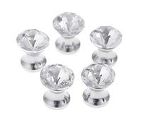 Mgoodoo 5PCS Crystal Cabinet Knobs,12mm Drawer Handles with 5PCS Screws,Diamond Shaped Cupboards Door Knobs Pull for Dresser Drawers and Kitchen Bathroom Cabinet Office Wardrobe Home Decorating