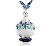 Mgoodoo Antique Batterfly Perfume Bottles, 25Ml Vintage Empty Refillable Perfume Bottle Butterfly Flower Decorative Glass Perfume Bottle for Home Decor Lady Holiday Wedding Gift