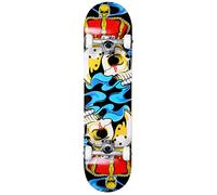 MGP Gangsta Series Beginner Skateboard - Double Kick Concave 31" x 7.75" Maple Deck, 5.5" Aluminium Trucks, 54mm/95a Wheels - Madd Gear (Crowned)