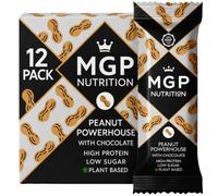 MGP Nutrition Peanut Powerhouse High Protein Vegan Bar, 12 Pack, Made in UK