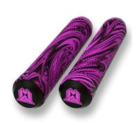 MGP Stunt Scooter Handlebar Grips - Latex Free 180mm Swirls TPR Grind Grips Stunt Scooters and BMX Bikes (Pink/Black)