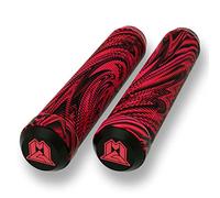 MGP Stunt Scooter Handlebar Grips - Latex Free 180mm Swirls TPR Grind Grips Stunt Scooters and BMX Bikes (Red/Black)