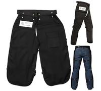 MGP SUPPLY Apron Style Chainsaw Chaps for Men with Pocket & Adjustable Waist | Lightweight Class B Protective Chainsaw Safety Equipment | Black 35"