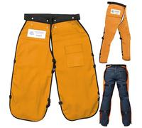 MGP SUPPLY Apron Style Chainsaw Chaps with Pocket & Adjustable Waist | Lightweight Class B Protective Safety Equipment, Orange, 35in - Overall Length
