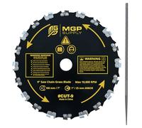 MGP SUPPLY Chainsaw Brush Cutter Blade + File - 9in x 20 Teeth | Fits Most Straight Shaft Trimmers | Conversion Kit Not Included